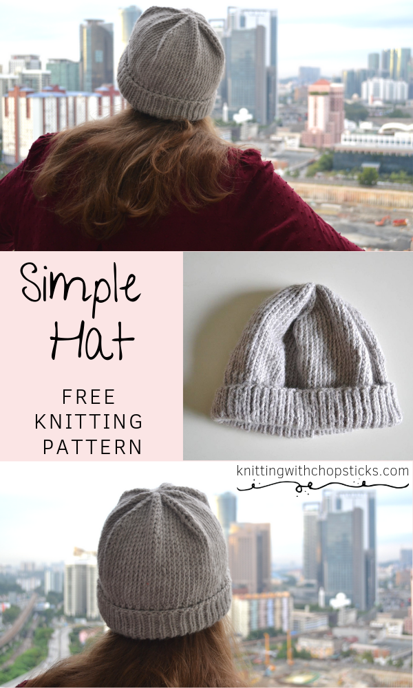 FREE Simple hat knitting pattern