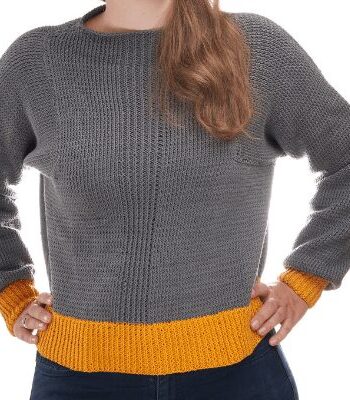 Sunshine crop sweater free knitting pattern