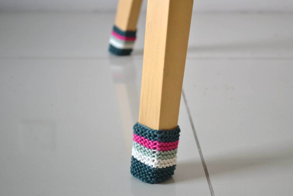 Chair socks free knitting pattern
