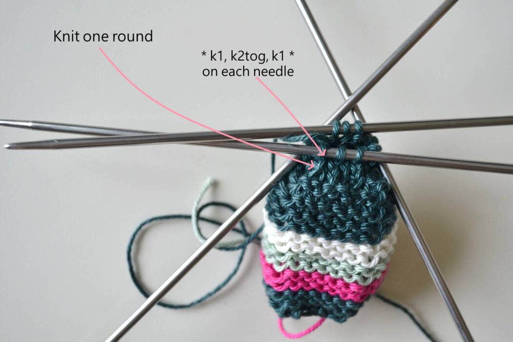diy chair socks free knitting pattern step 7