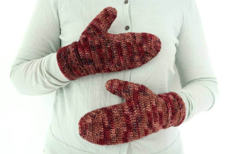 Fireside Mittens Easy Crochet Pattern FREE