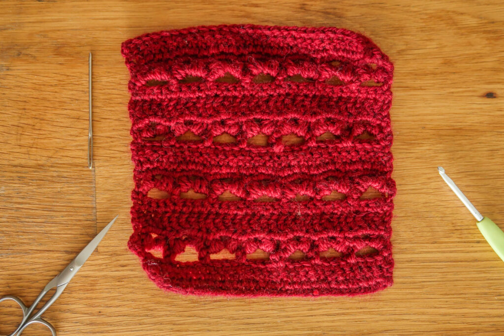 Cherry Puff easy open crochet stitches