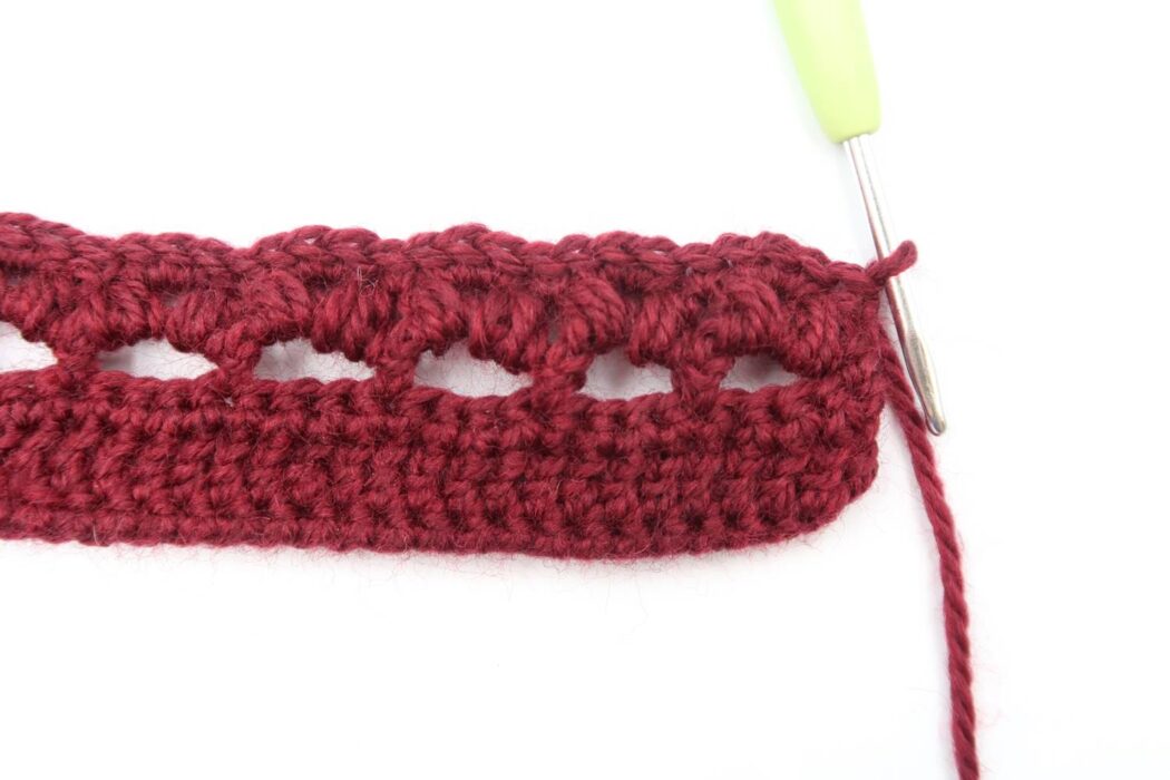cherry puff crochet stitch pattern step 4