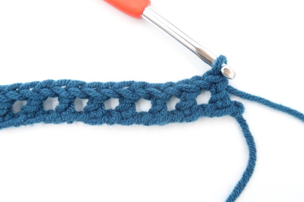 easy mesh crochet stitch step 1