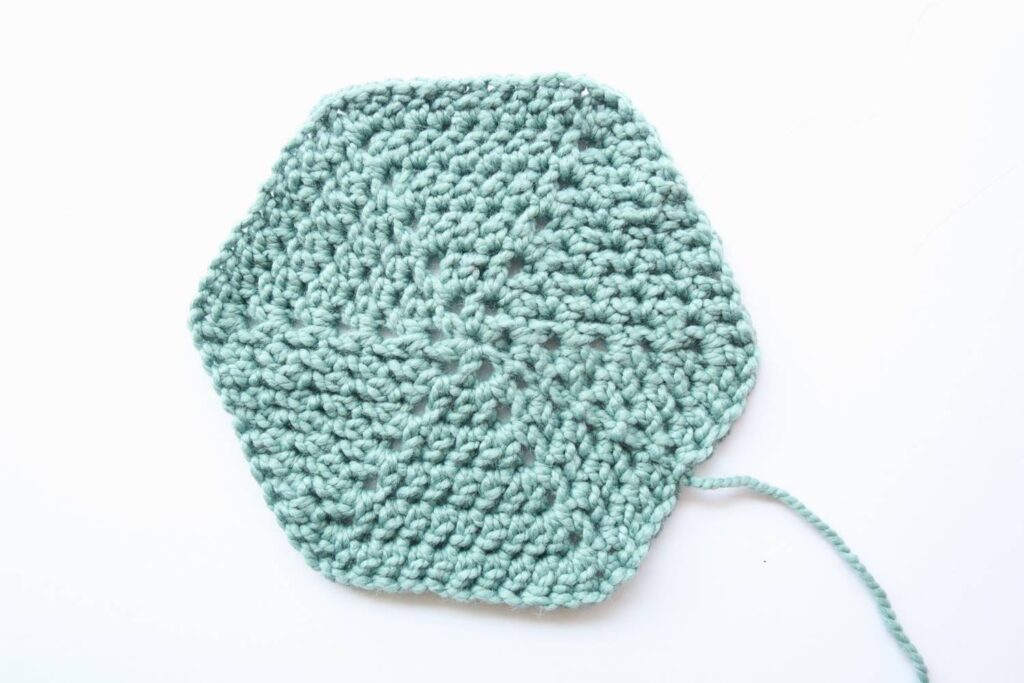 Pattern for crochet blanket finished hexagon