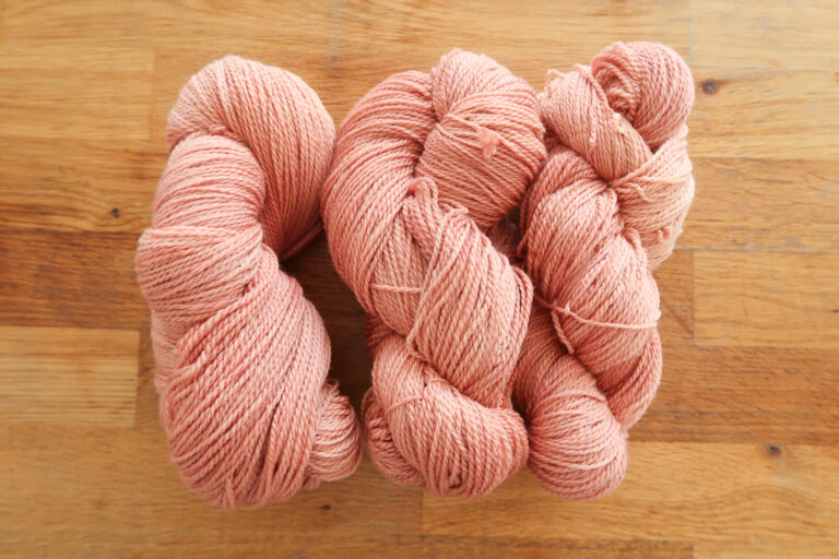 avocado dyed yarn
