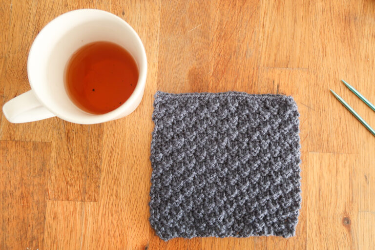 Mini Squares knit stitch tutorial