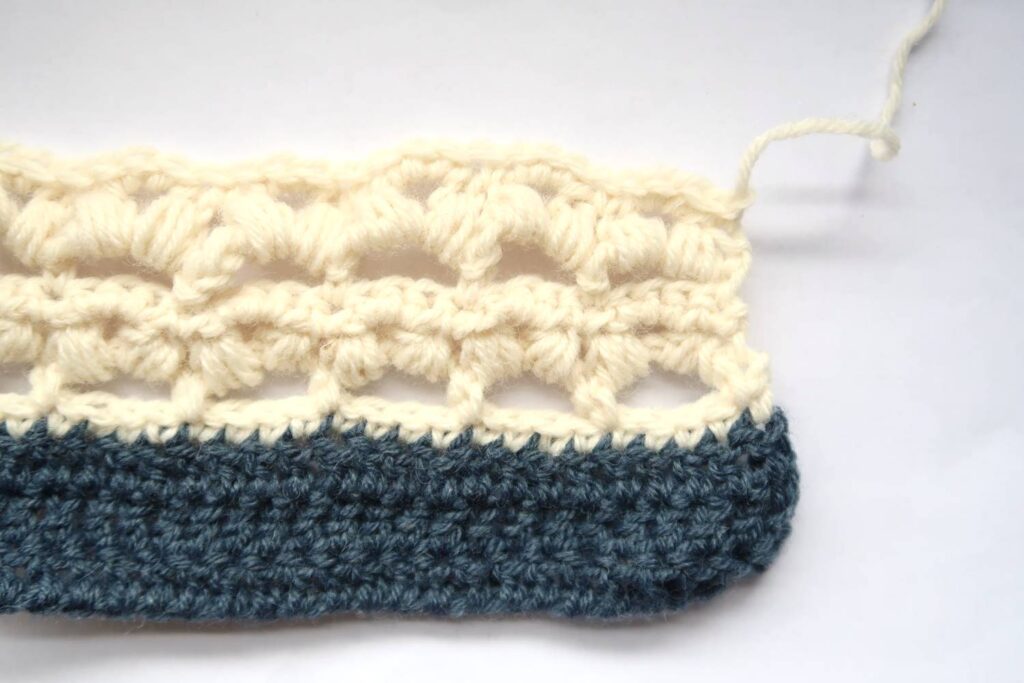 Bottom lace section of the vest crochet pattern