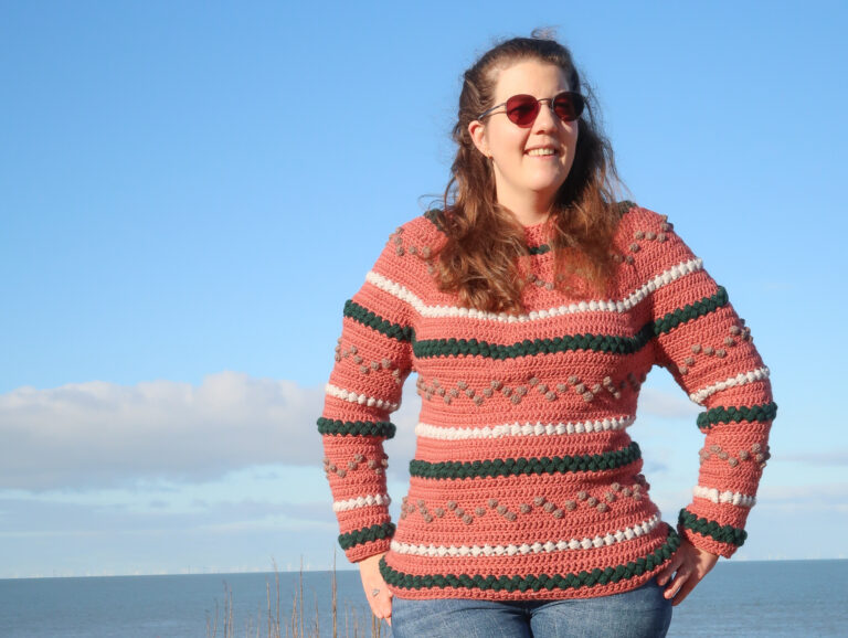 bumpy sweater free crochet sweater pattern in the round