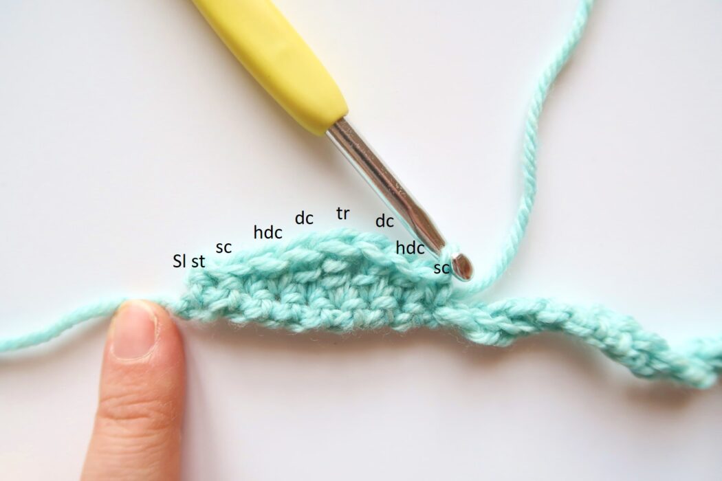 accordion crochet stitch tutorial step 1