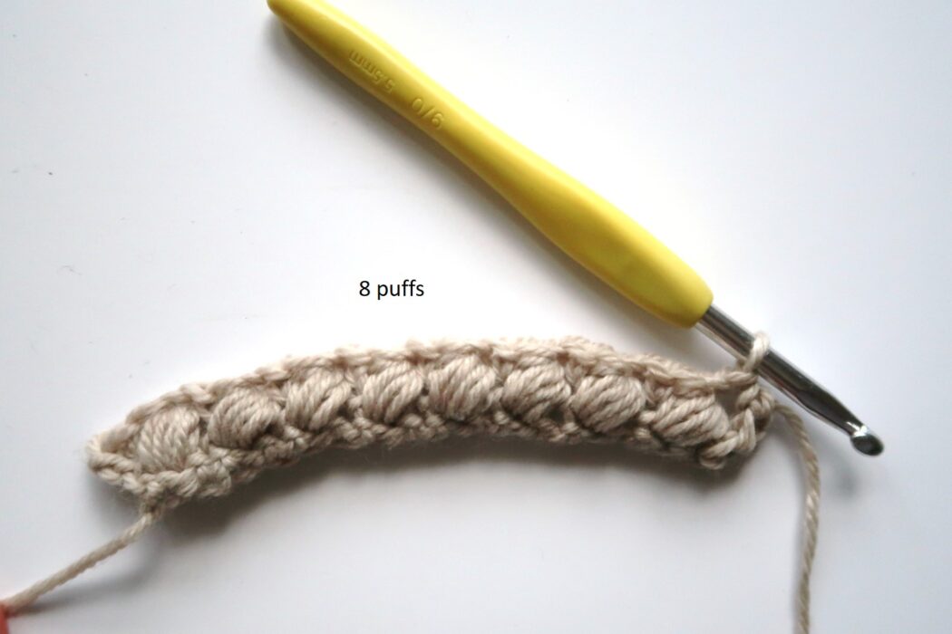 braided puff crochet stitch tutorial step 4