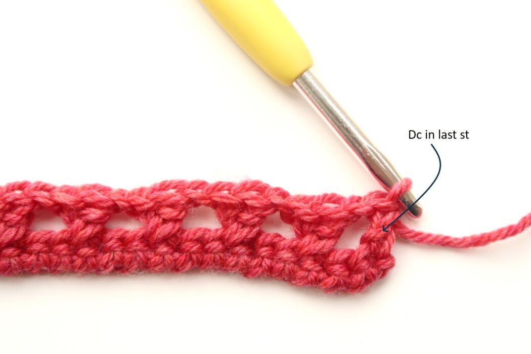 diamond crochet stitch tutorial step 4