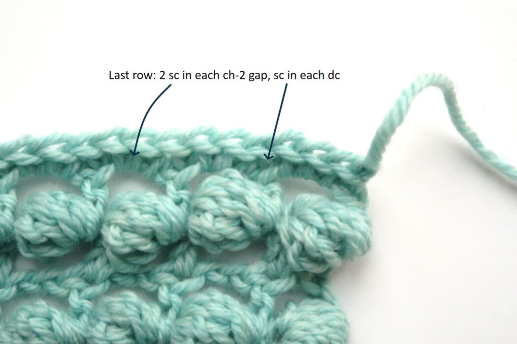 floating bobbles crochet stitch tutorial step 4