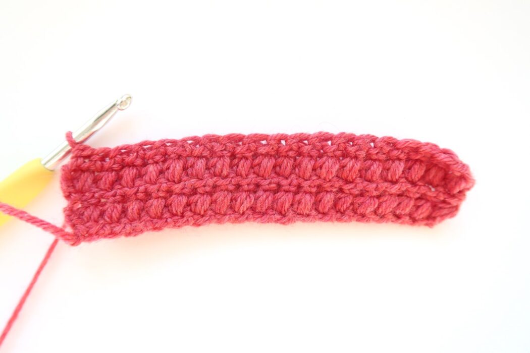 mini puff crochet stitch tutorial step 2