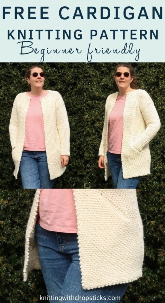 Chunky Knit Cardigan Pattern: Biased Cardigan Knitting Pattern