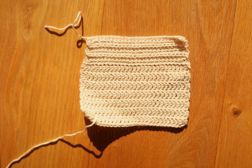 Pocket of the easy crochet cardigan pattern