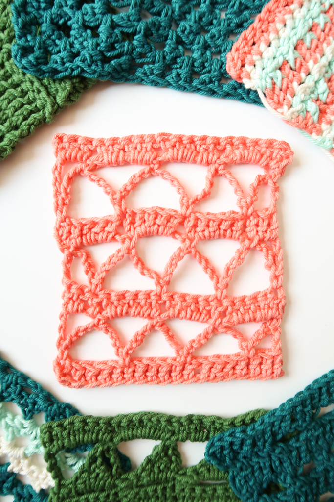 Open mesh lace crochet stitch pattern