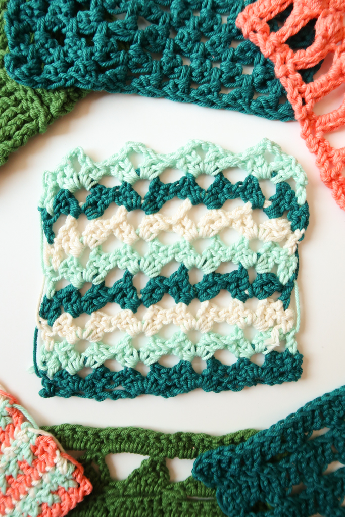 broken shell crochet stitch pattern