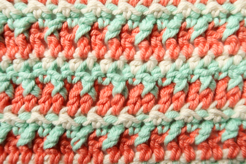clasp multicolor blanket crochet stitch pattern