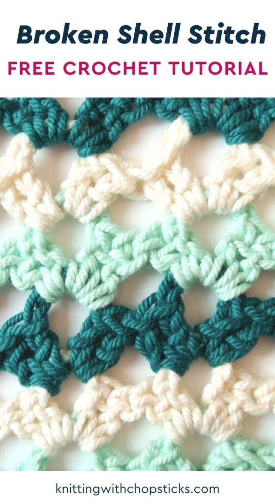 Broken shell stitch crochet pattern FREE