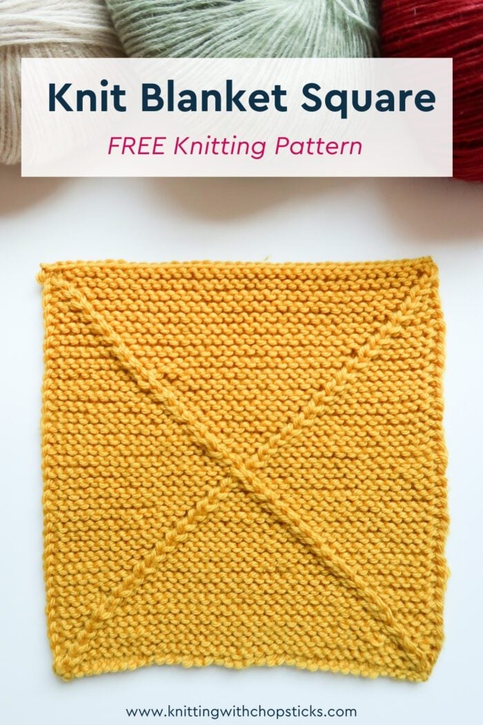 Blanket Square Knitting Pattern - X Marks the Spot knit square pattern