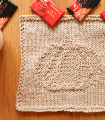 Pumpkin blanket square knitting pattern