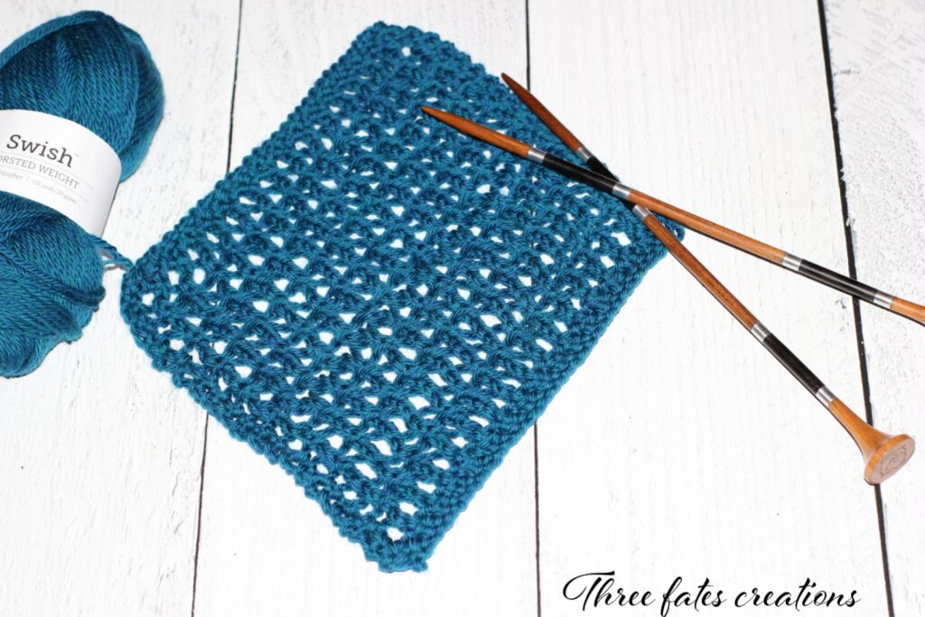 Mesh knit blanket square