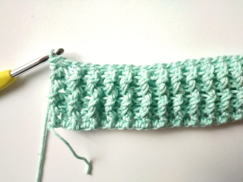 ribbing of the free sweater crochet pattern