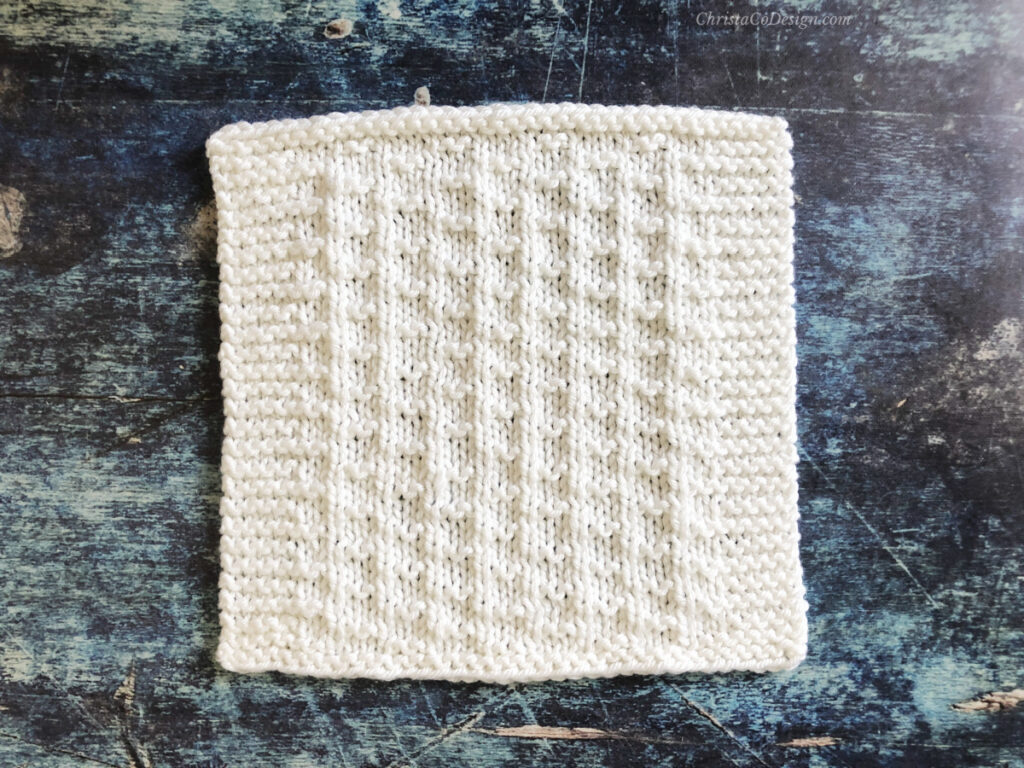 Bianca knitted squares pattern