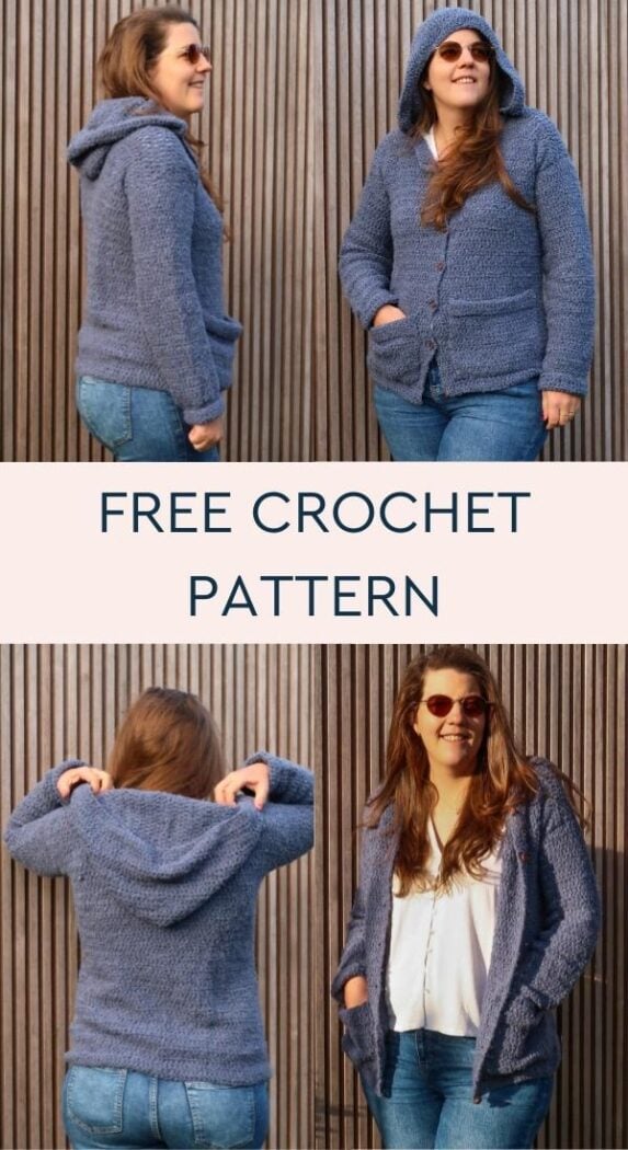 Hooded Cardigan Crochet Pattern - Aria Hoodie Crochet Pattern FREE