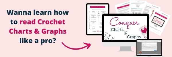 Click here to learn how to read crochet charts and graphs like a pro!