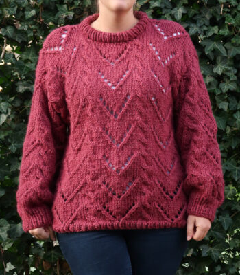 oversized lace sweater knitting pattern