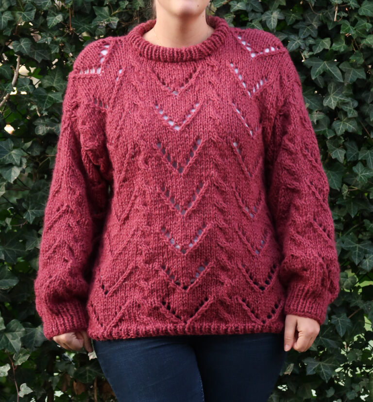 oversized lace sweater knitting pattern