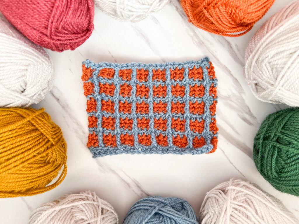 free colored brick crochet stitch pattern