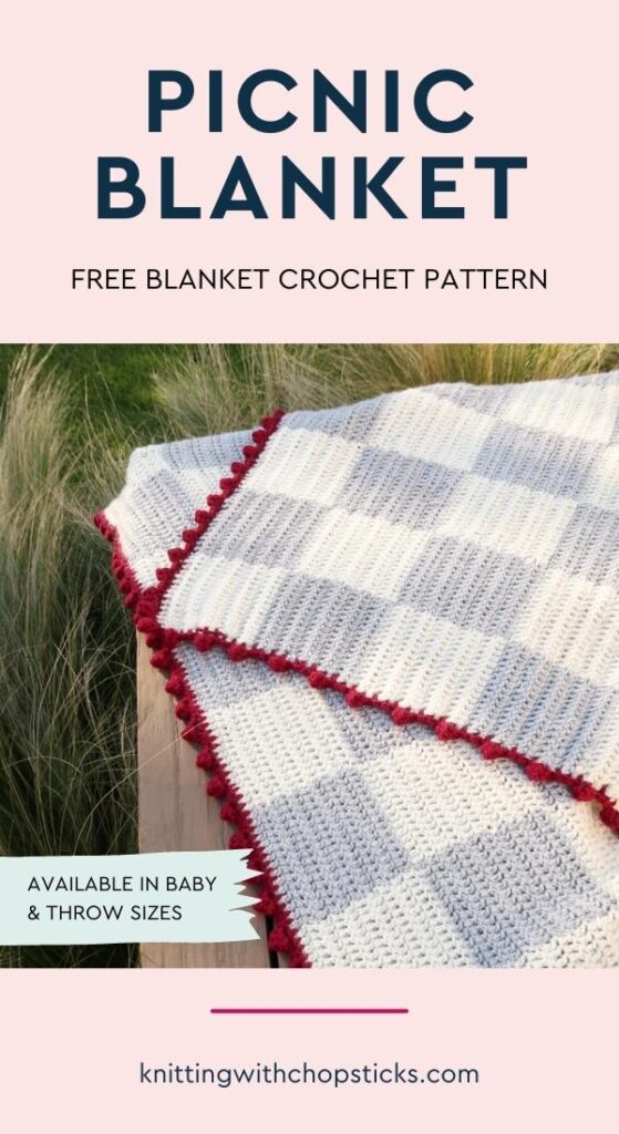 FREE Checker beginner crochet blanket pattern