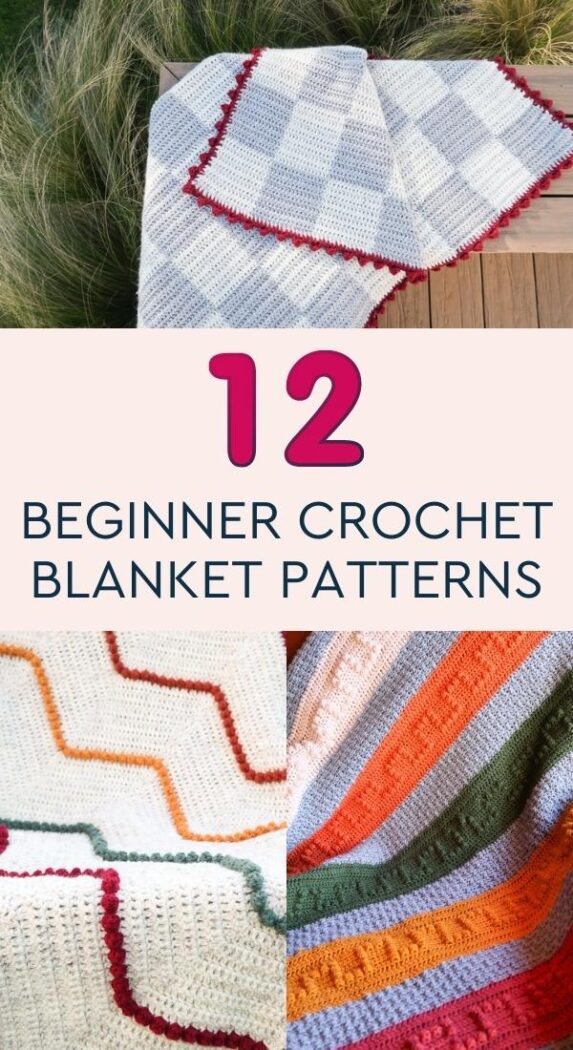 12 Crochet Blanket Patterns for Beginners | Knitting with Chopsticks