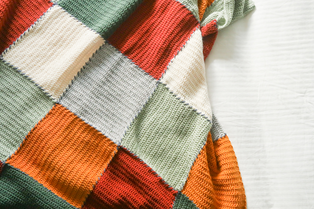 multicolor block crochet blanket pattern