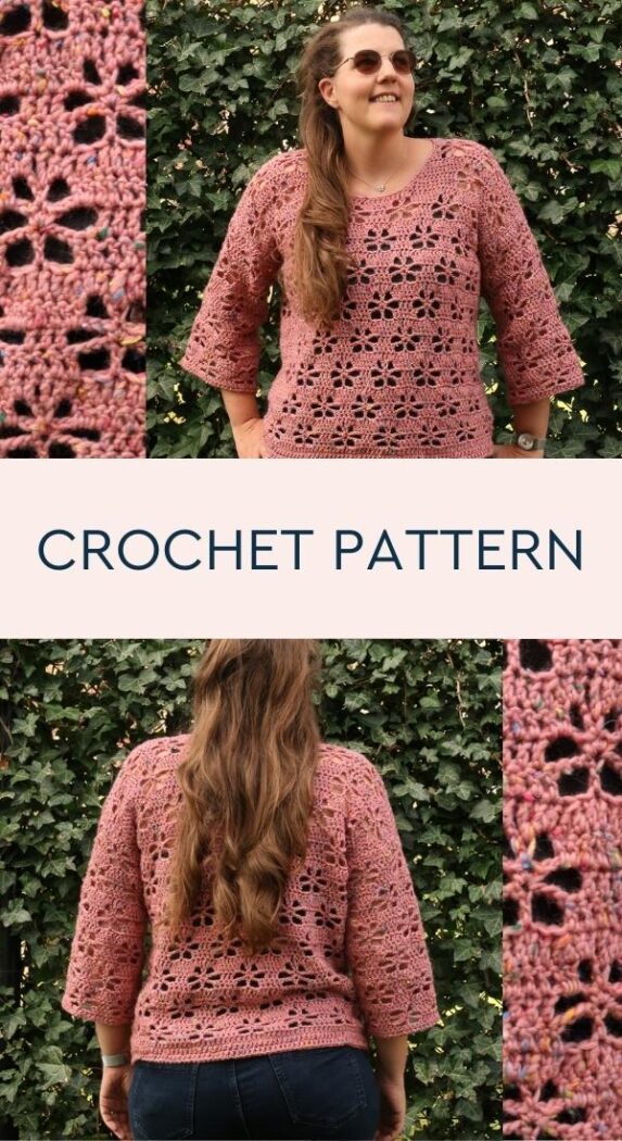 Easy Lace Crochet Sweater Pattern Fleur Lace Sweater Crochet Pattern