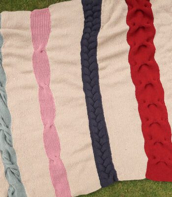 quartet cable blanket knitting pattern