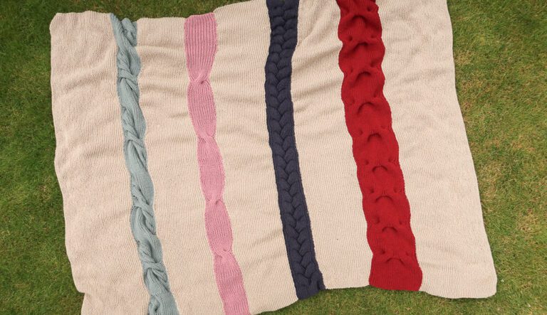 quartet cable blanket knitting pattern
