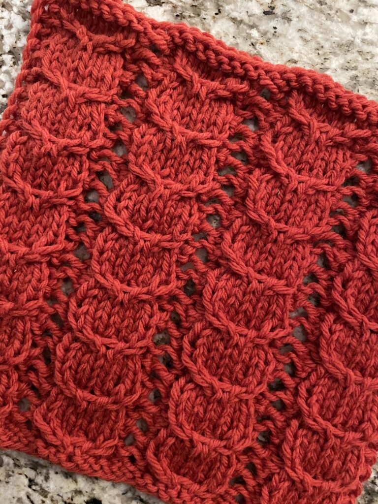 Weaving Wheat Knit Blanket Square Pattern