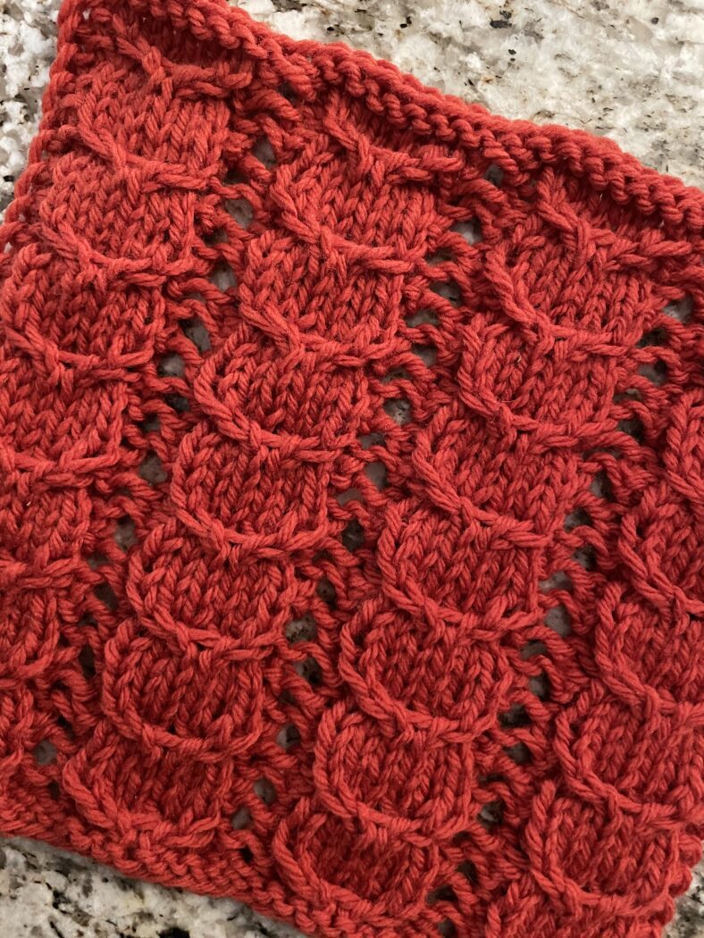 Weaving Wheat Knit Blanket Square Pattern Knitting with Chopsticks