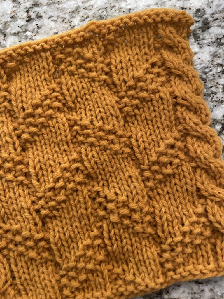 Apple Picking Square Knitting Pattern