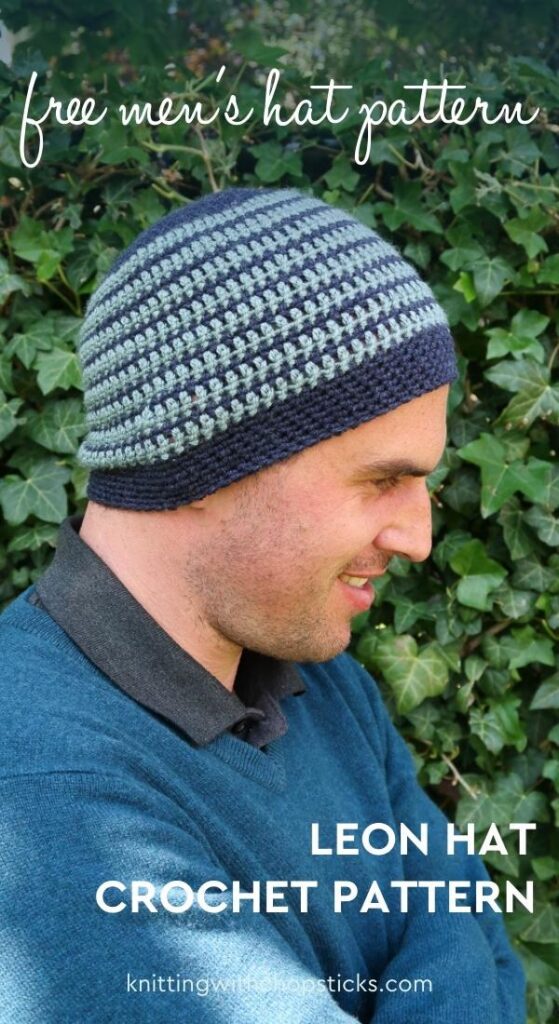 Free Men's Hat Crochet Pattern for beginners