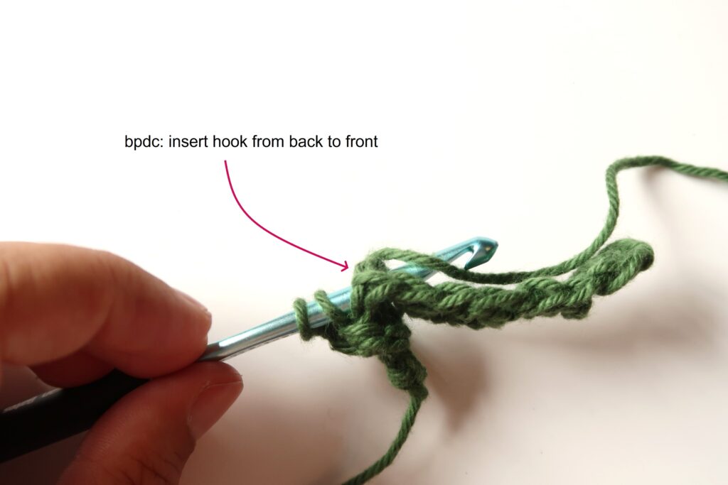 back post double crochet