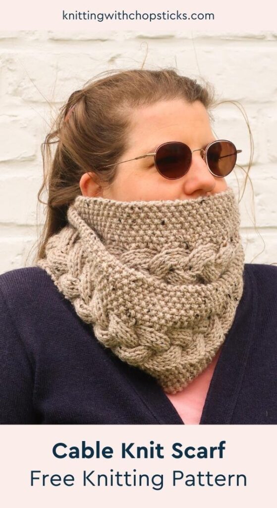 FREE Cable scarf knitting pattern - Tresse Infinity scarf