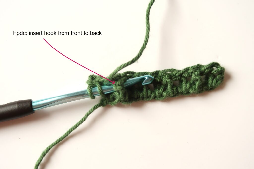 how to front post double crochet