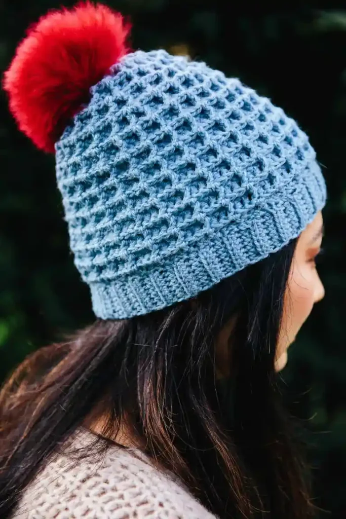 waffle stitch crochet hat pattern