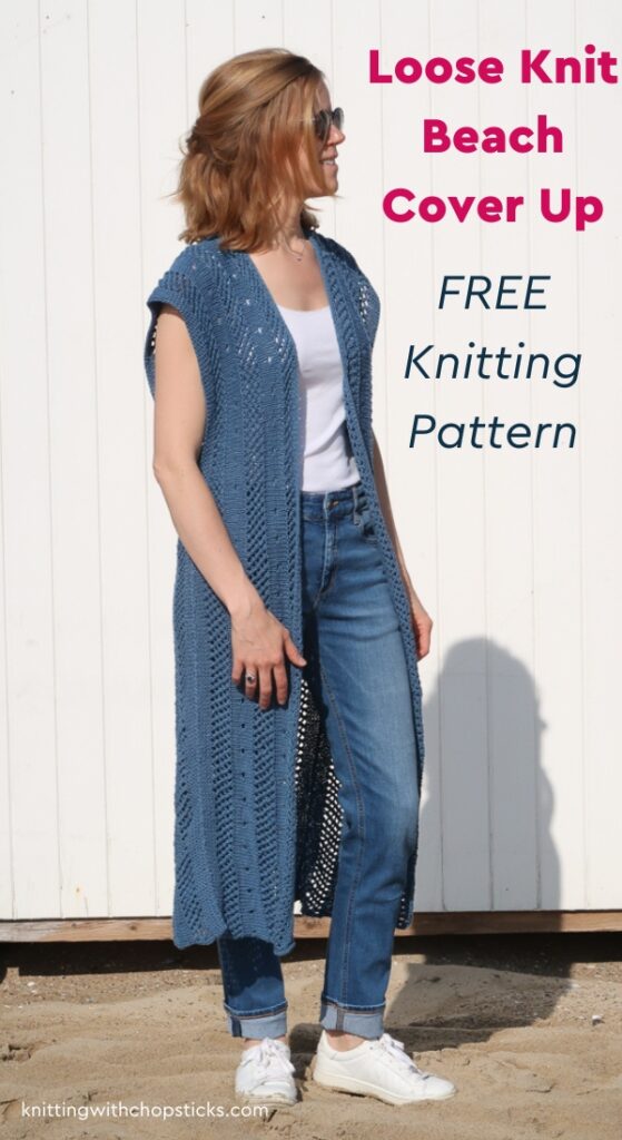 Loose knit Beach Cover Up Free Knitting Pattern