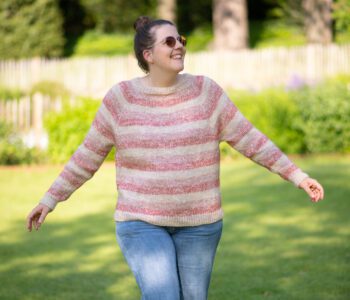 adriana striped raglan sweater knitting pattern FREE